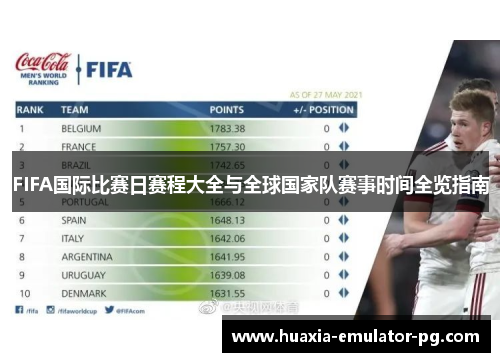 FIFA国际比赛日赛程大全与全球国家队赛事时间全览指南